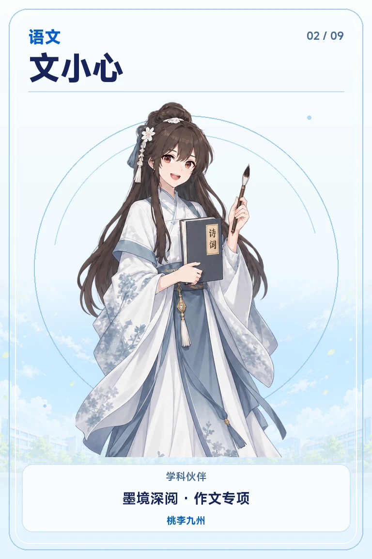 语文学习伙伴文小心人物闪卡